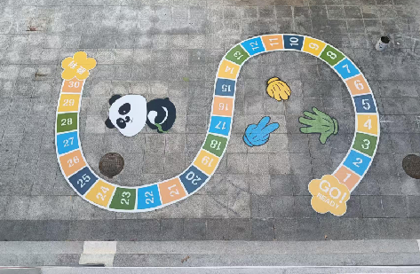 会理地面游戏彩绘