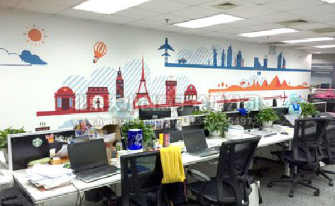 会理教你设计办公室墙绘的方法。