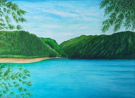 会理在墙绘中，如何绘画绿水青山？