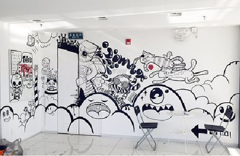 会理手绘墙并非传统涂鸦。